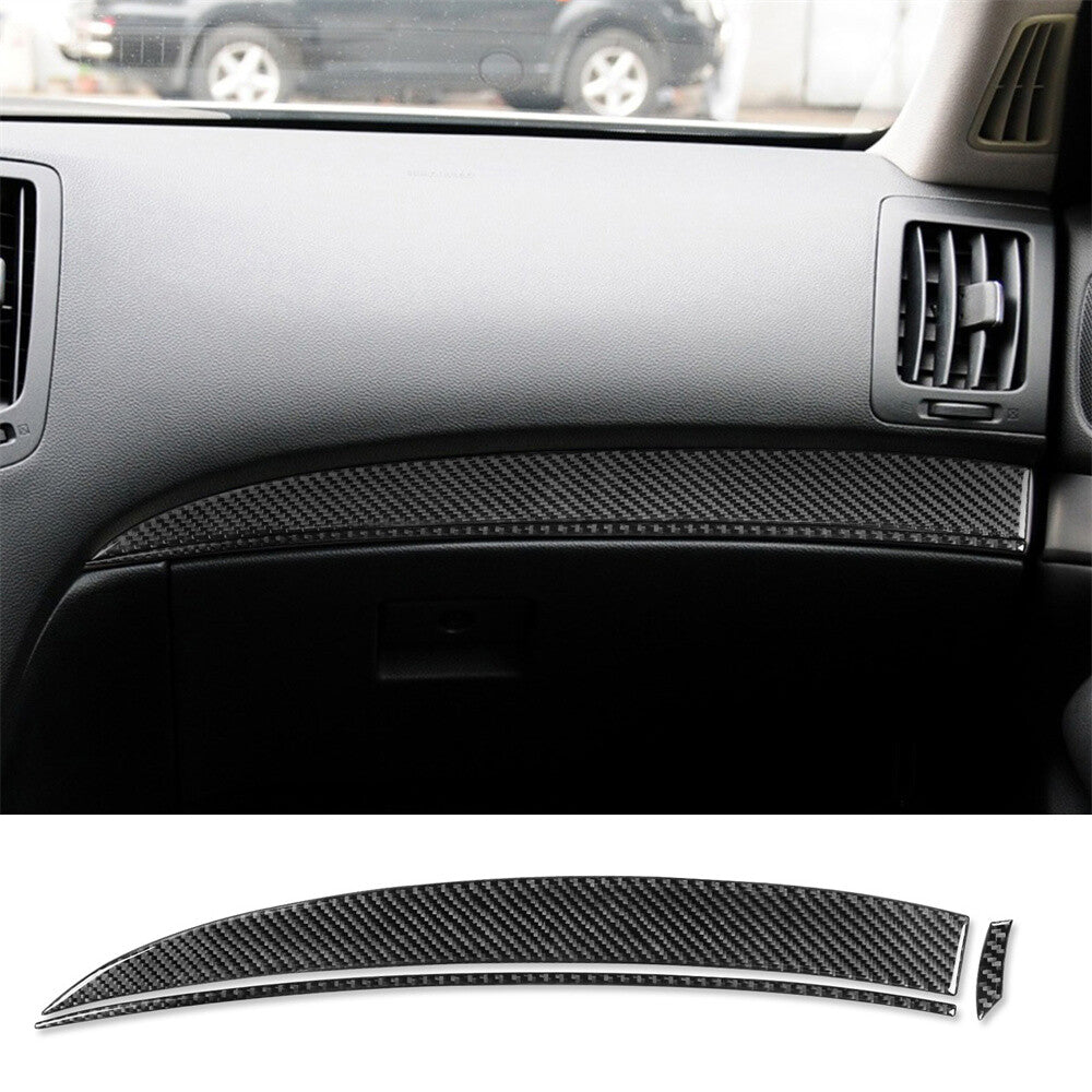 Carbon Fiber Dashboard for Co -pilot Panel Cover Fit for Infiniti G37 Sedan 2007-2013