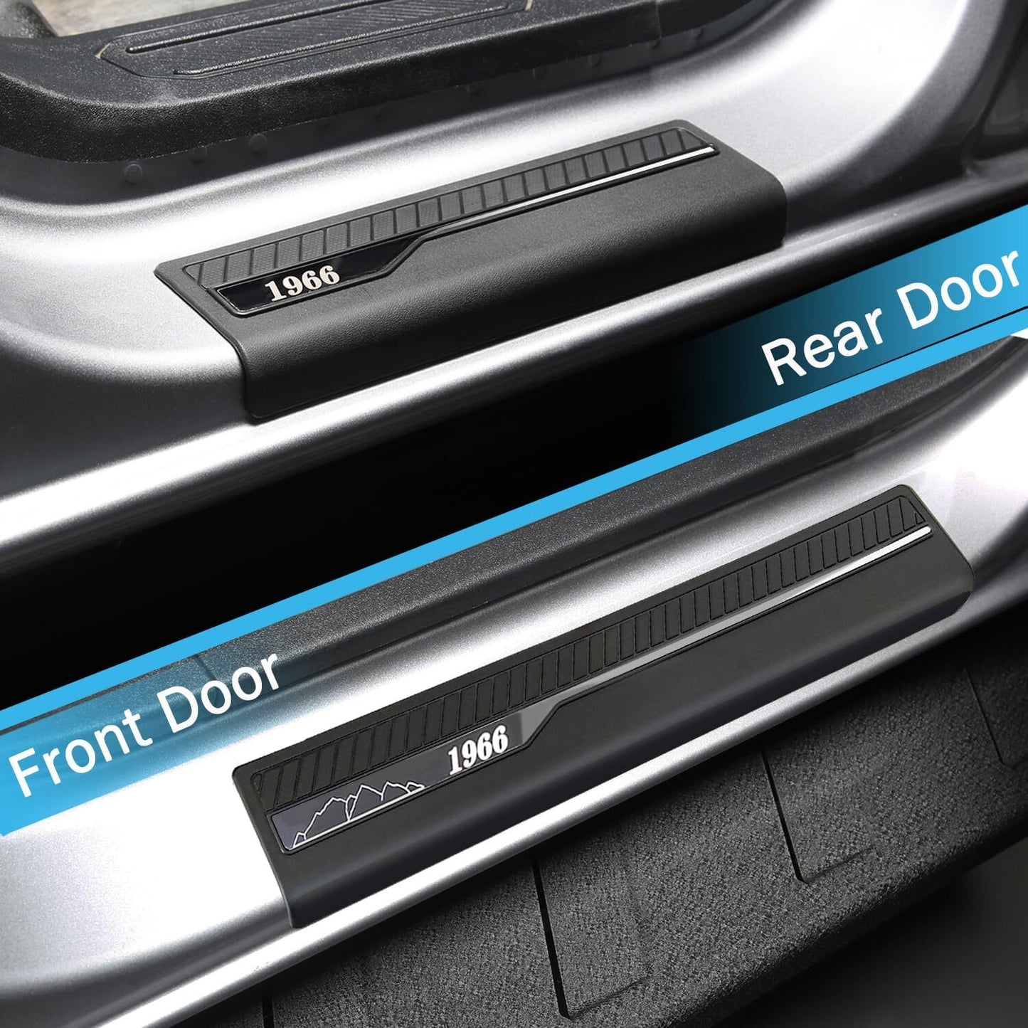 Suitable for 2021-2024 for Ford for Mustang 4DR door and window entry trim protection wear plate