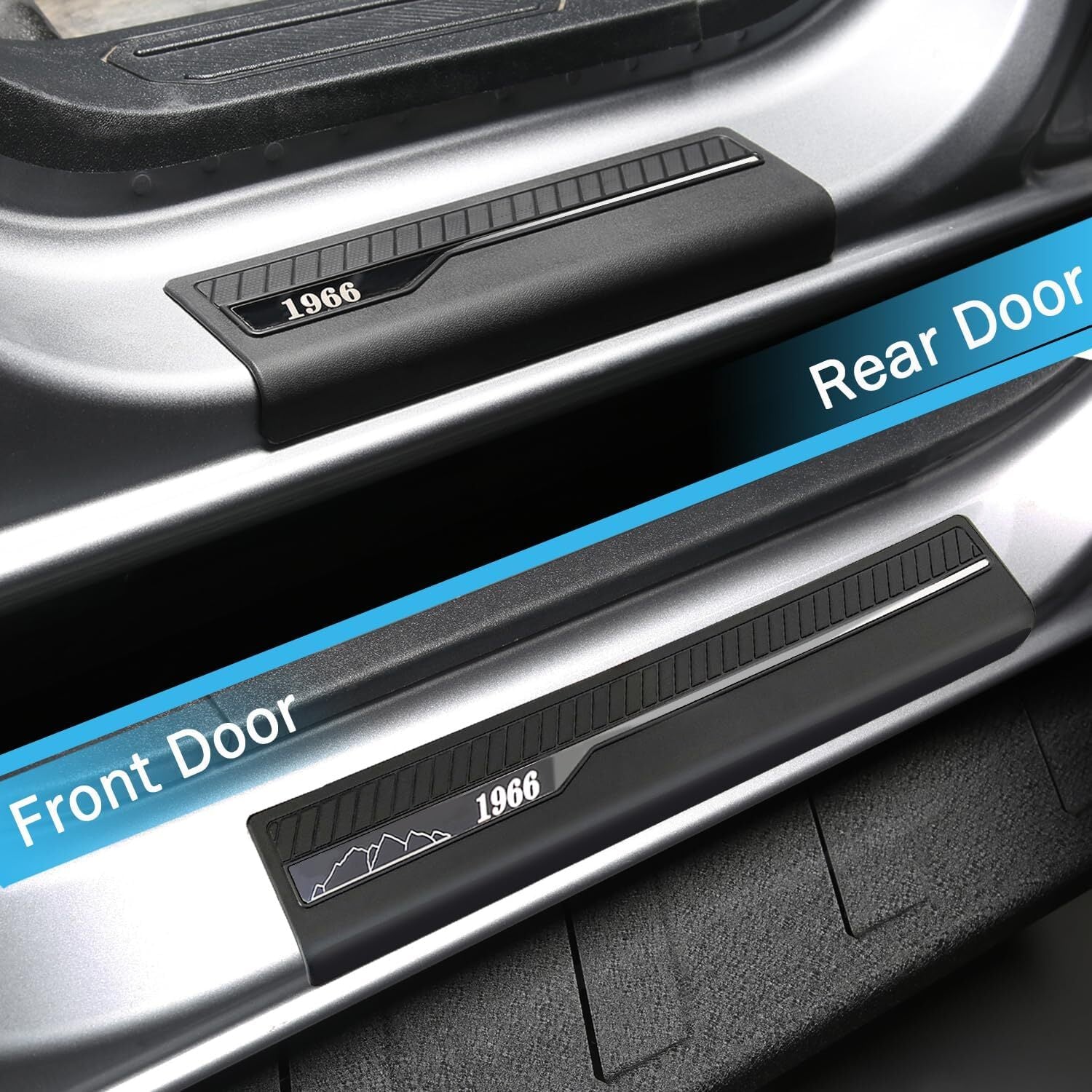 Suitable for 2021-2024 for Ford for Mustang 4DR door and window entry trim protection wear plate