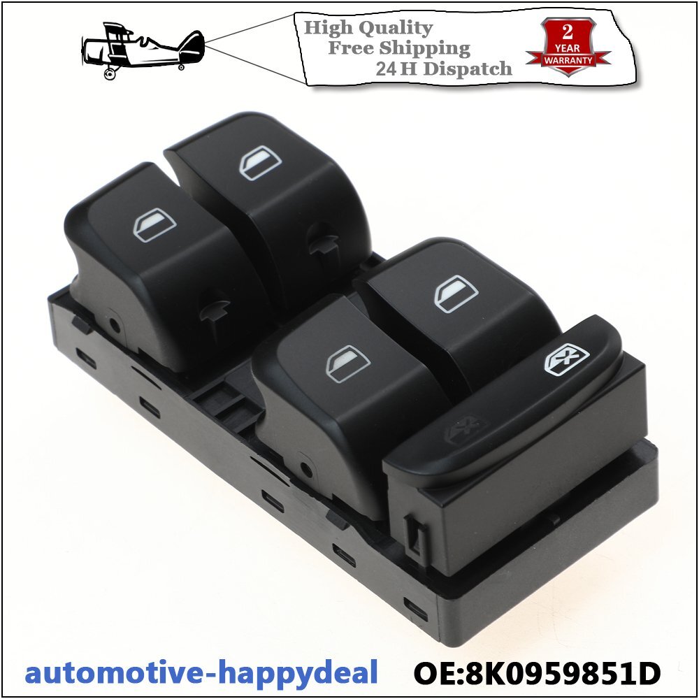 for AUDI A4 (B8) A5 Q5 MASTER WINDOW CONTROL SWITCH DRIVER SIDE 8K0959851D