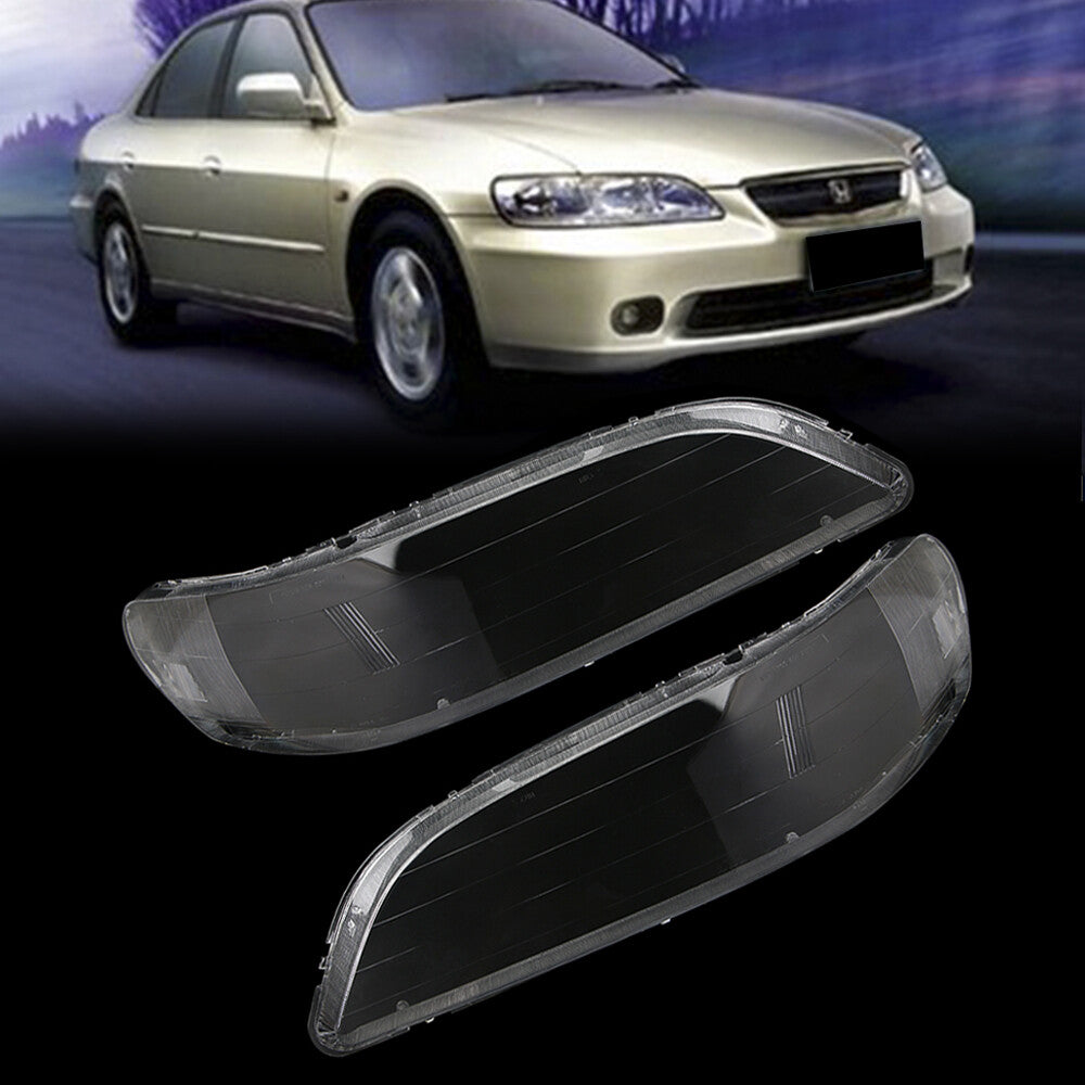 L+R Headlight Protector Cover, Transparent Lens Cover for Honda Accord 2/4D 98-2002
