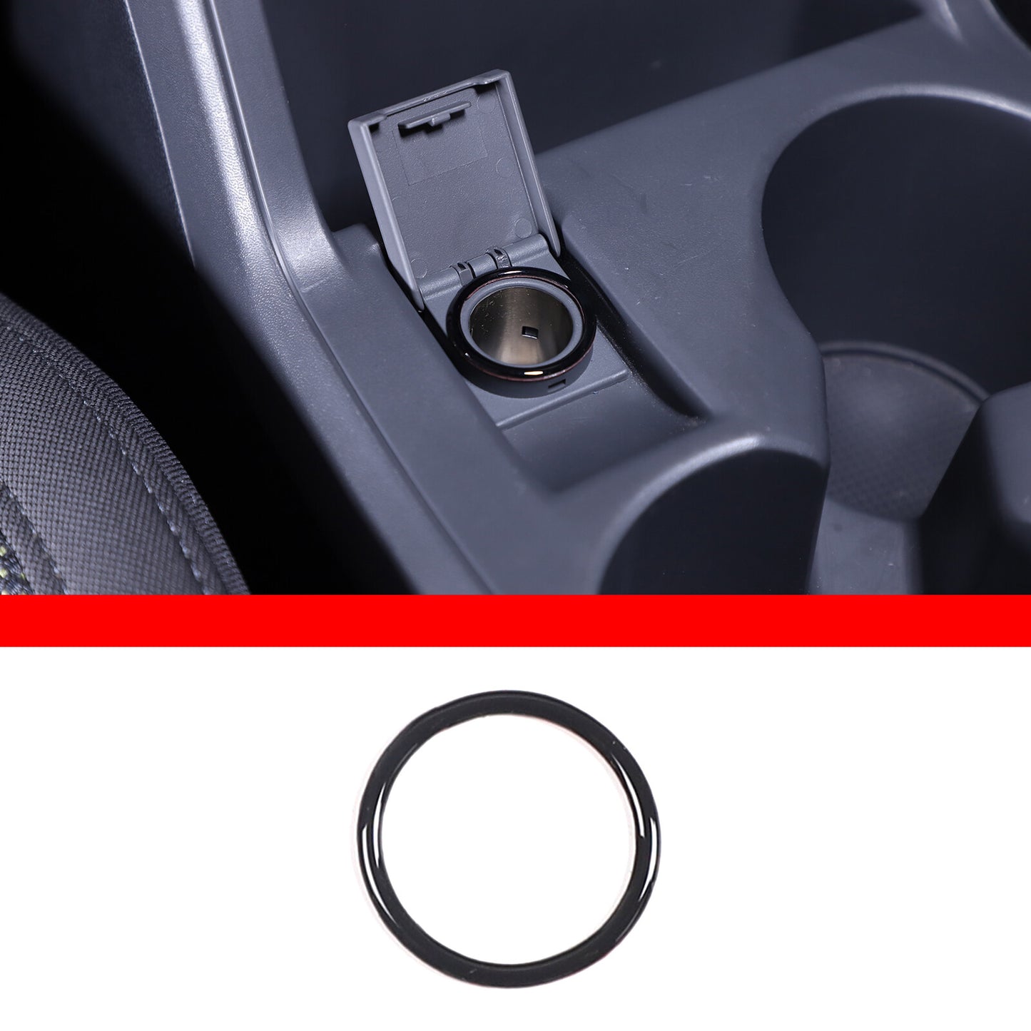 Glossy black ignition switch ring cover sticker suitable for Subaru WRX STI 2022-2024 n