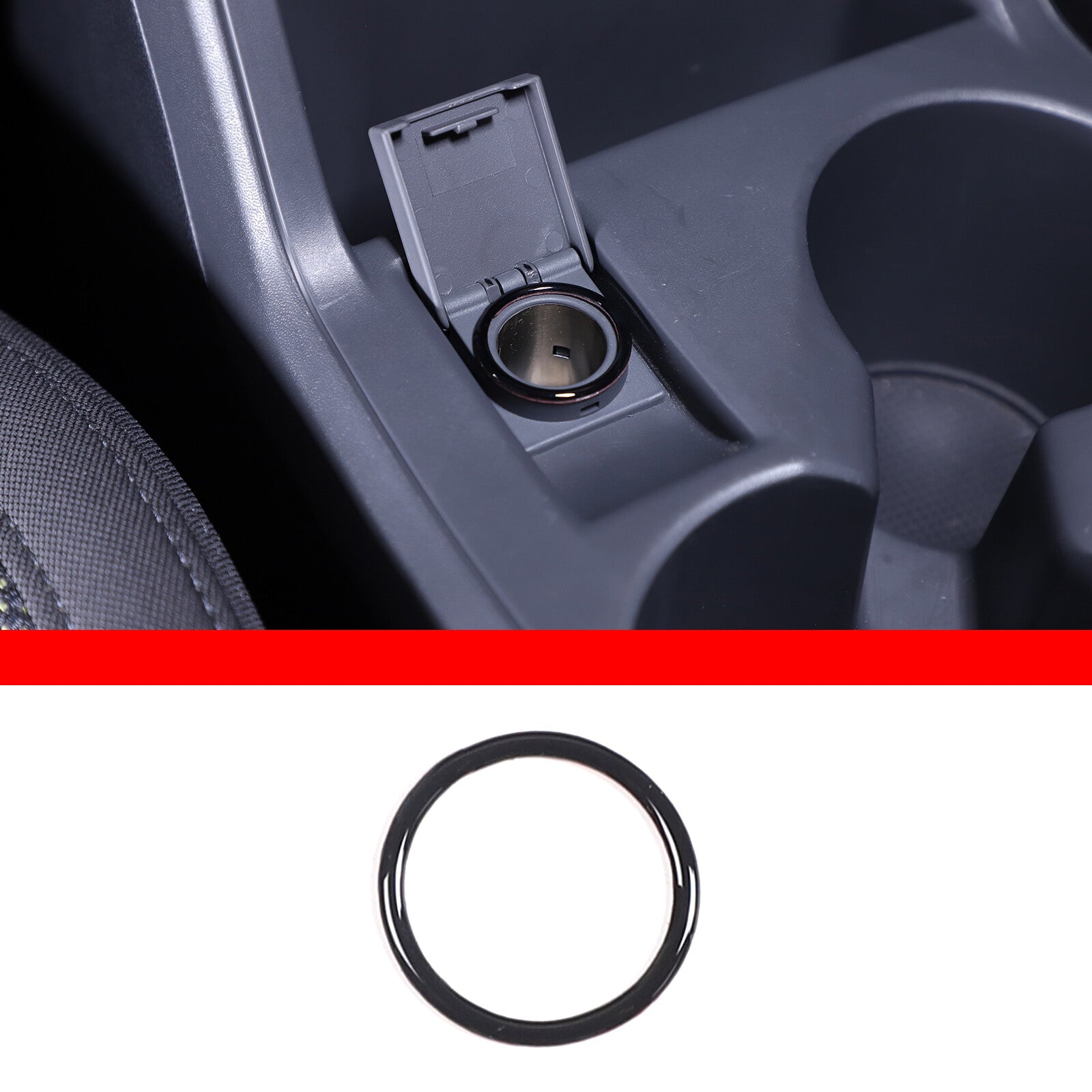 Glossy black ignition switch ring cover sticker suitable for Subaru WRX STI 2022-2024 n
