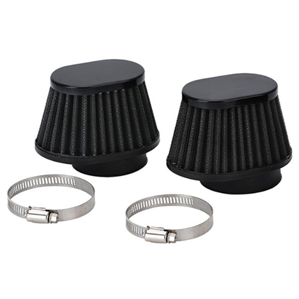2pcs Air Filter Cleaner 2.15in Motorcycle Cold Air Intake High Flow Cone Filter n