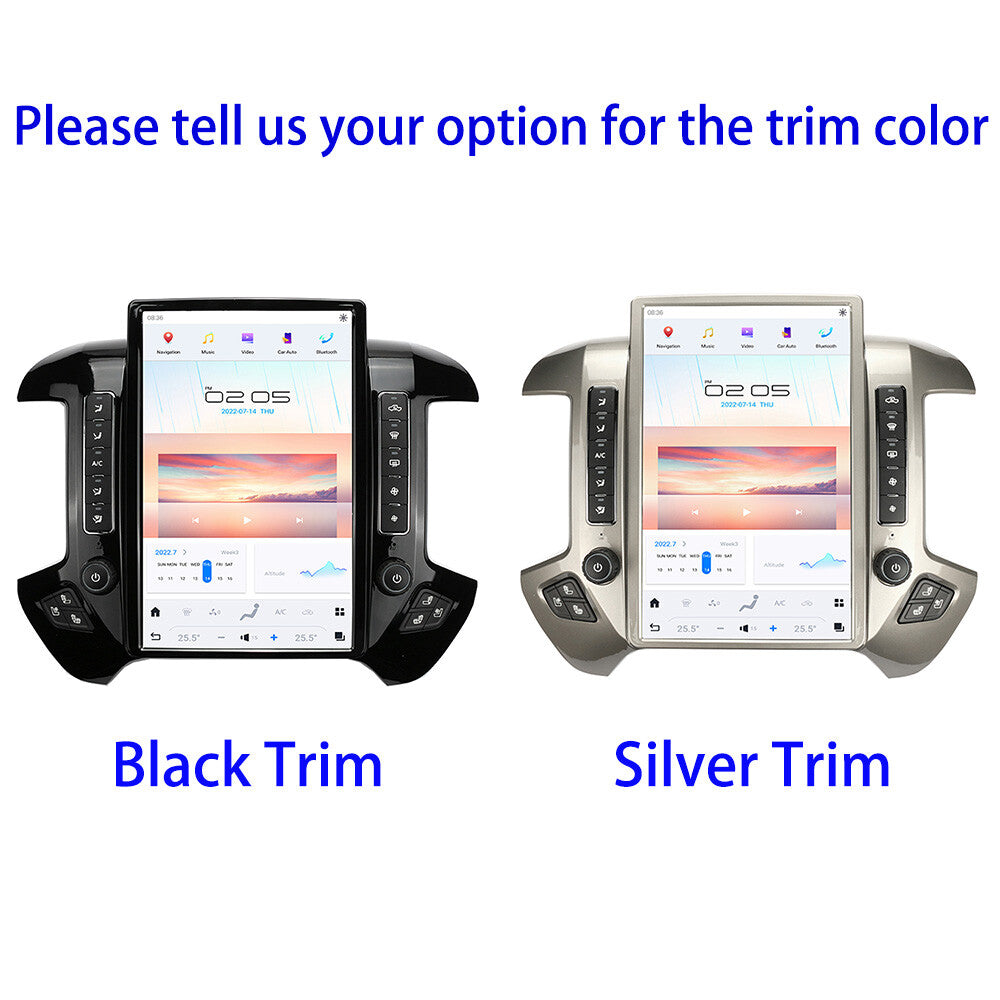 Android 11.0 Vertical Screen Radio for Chevrolet Silverado for GMC for Sierra 2013-2020