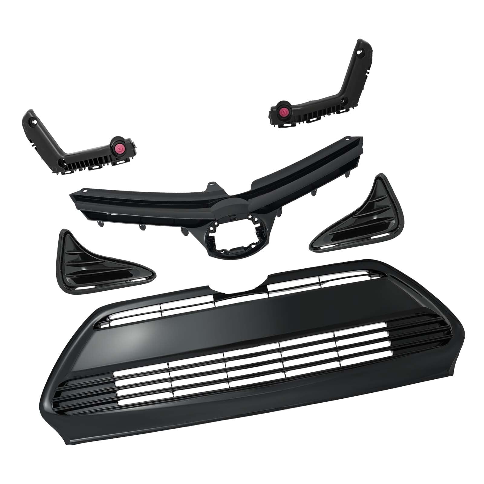 6-Piece Set for 2017 - 2019 for Corolla LE XLE CE Front Grille Mist Cover Bracket Set - v