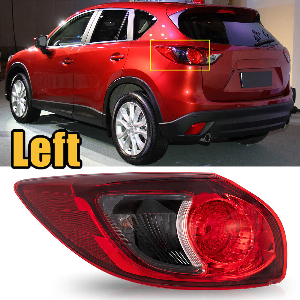 item for Mazda CX-5 2013, 2014, 2015, 2016: Left exterior taillight bulb missing.
