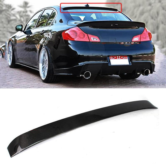 CARBON FIBER REAR ROOF SPOILER VISOR FOR 2007-13 for INFINITI G25 G35 G37 Q40 4 Door
