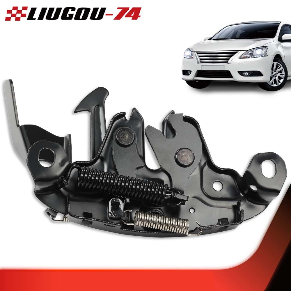 1 hooded latch, black, fits 2013-2019 for Nissan Sentra 65601-5UD0A Q