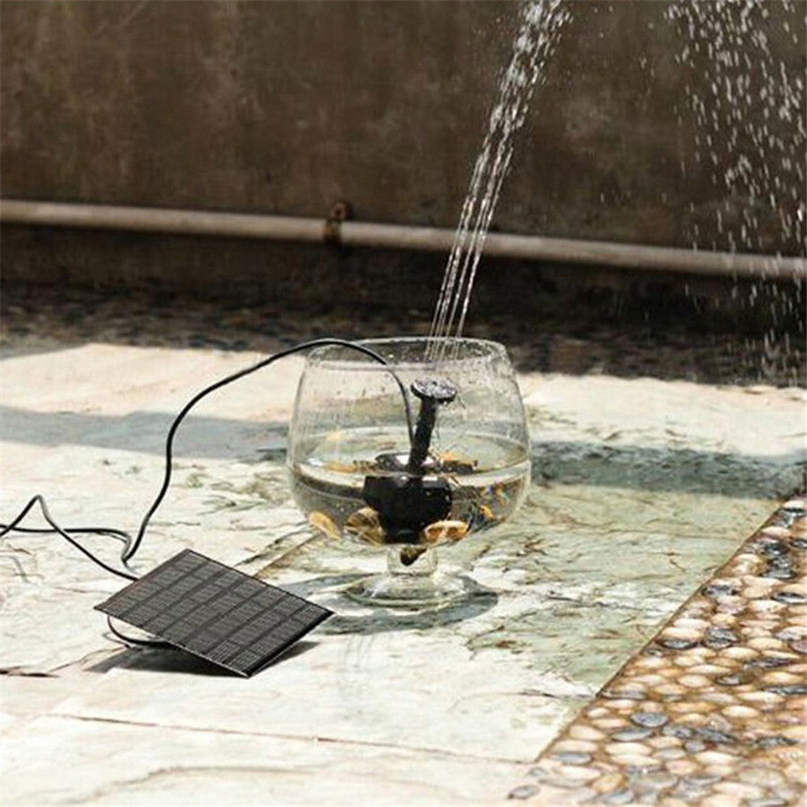 Solar Panel Power Fountain Garden Pond Pool Water Pump Submersible Watering Kit