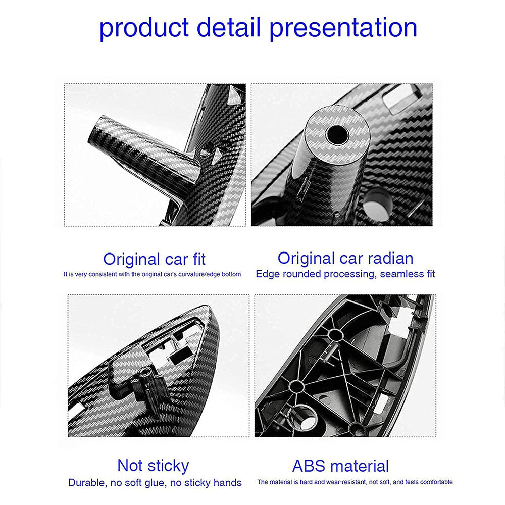 Carbon fiber trim cover for interior door handles suitable for BMW 3 Series, F30, F35