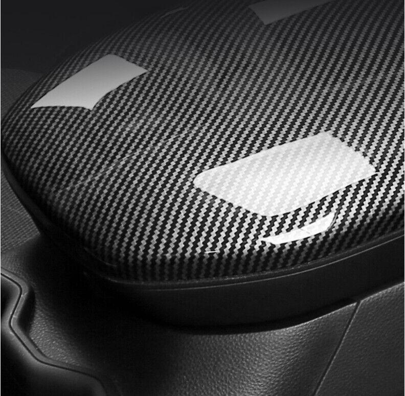 Carbon Fiber ABS Center Console Armrest Box Cover Trim for Toyota RAV4 2019-2023