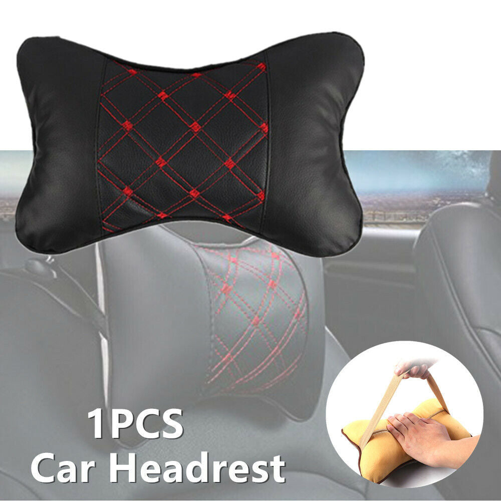 1-Pack Universal Car Neck Pillow, Black for Seat Headrest, Foam Cushion, Travel Support n