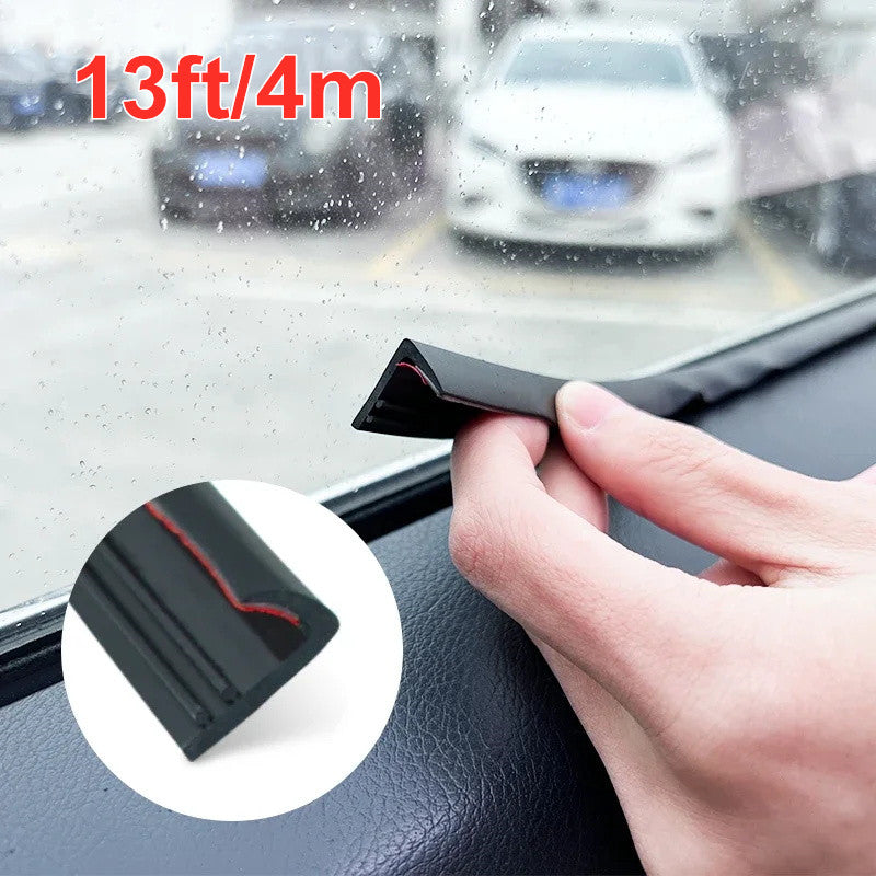 Fit 13-foot V-shaped SUV side window trim edge molded rubber seal strip - n