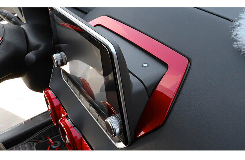 Central Console Navigation Frame Trim for Nissan Sentra Sylphy 20-22 Bright Red