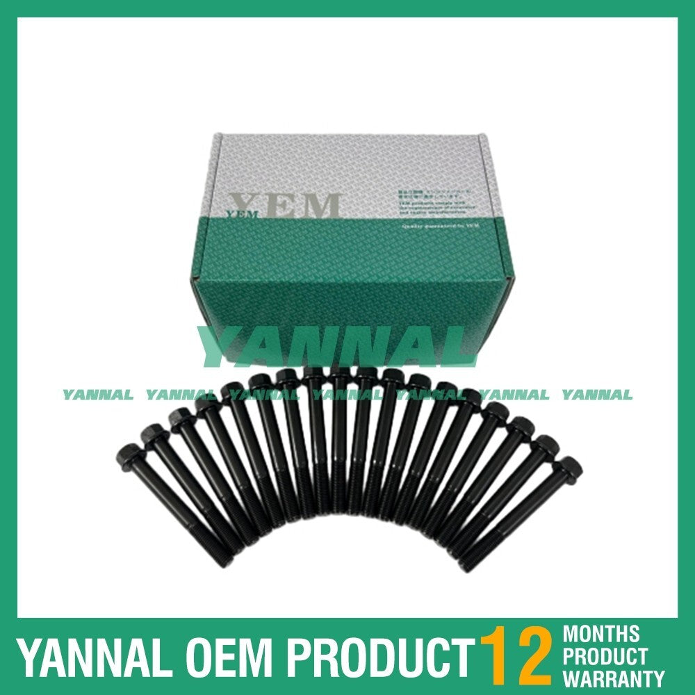 18 new 4BG1 Cylinder Head Bolt Kits for Isuzu Diesel Engines