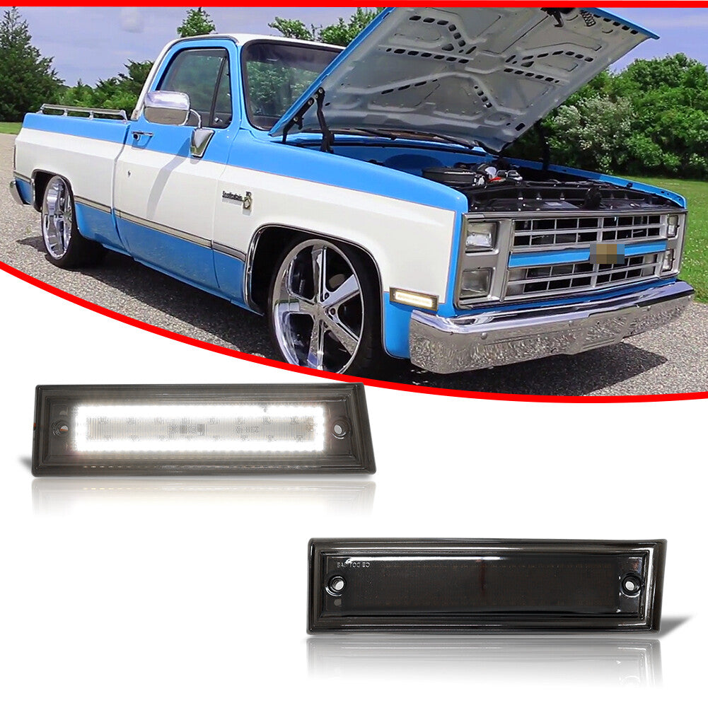 All White LED Side Marker Lights for Blazer for GMC Jimmy C/K Suburban Pickup - v