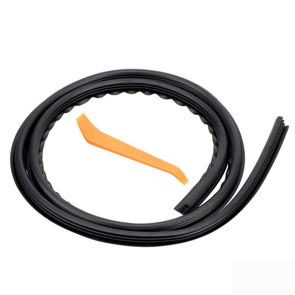 1.6m Rubber Soundproof Dustproof Seal Strip Black Fit Auto Dashboard Windshield Q