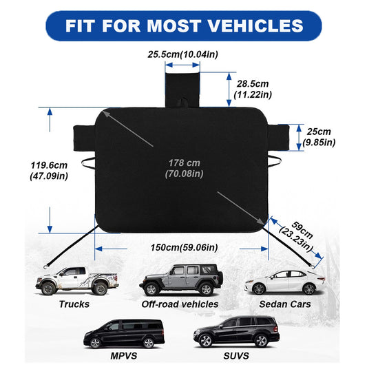 Magnetic windshield snow cover for X3, X5, and X6 cars - anti-frost, anti-icing, and sunshade. n