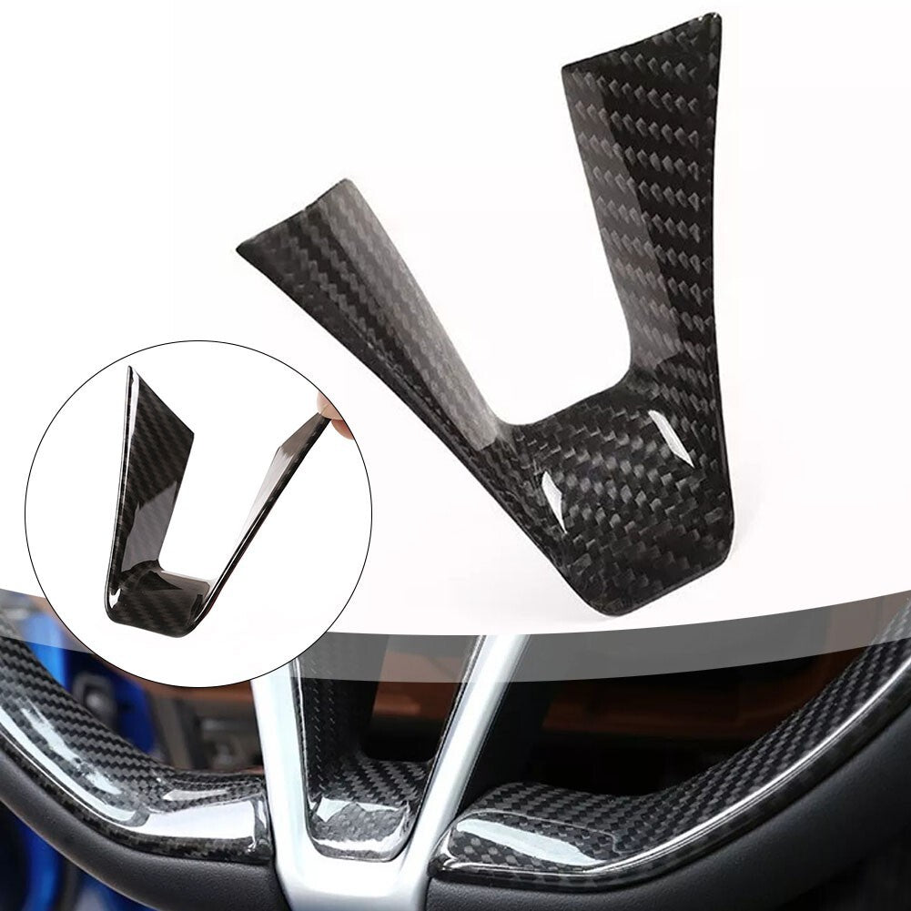 Carbon Fiber Steering Wheel Cover Trim For Alfa For Romeo For Giulia for Stelvio v