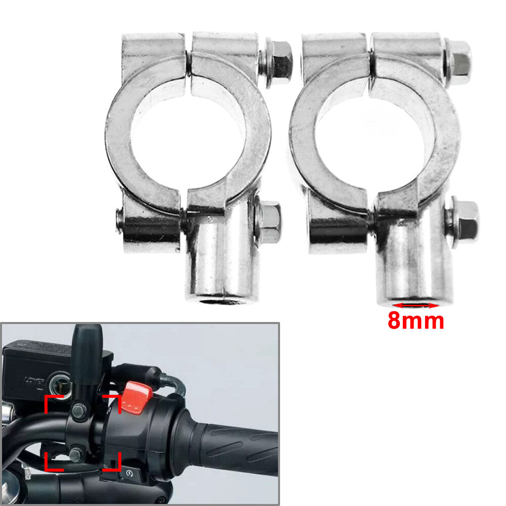 22MM M8 Motorcycle Handlebar Mirror Mount Holder Clamp Adaptor