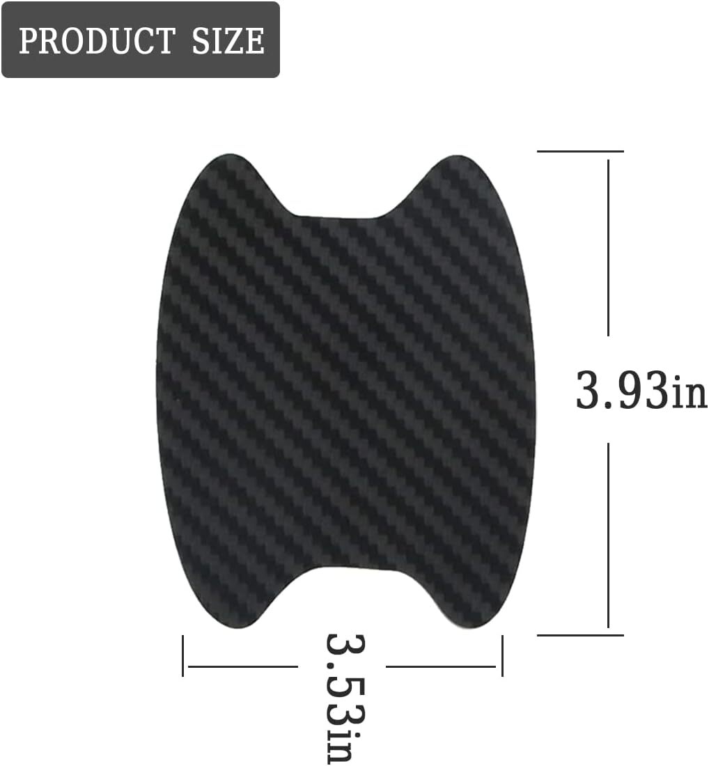 8Pcs Carbon Fiber Car Door Handle Anti-Scratch Protector Film Sticker Multicolor