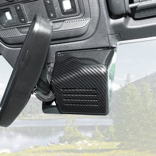 Carbon Inner Rearview Mirror Base Cover Trim Accessories For Bronco 21-2024 v