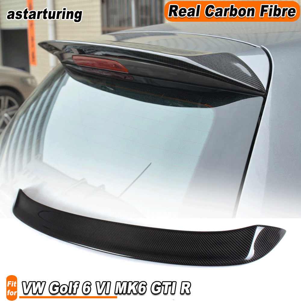 for VW for Golf 6 VI MK6 NON GTI NON R 08-13 REAL Carbon Rear Roof Spoiler Wing Lip