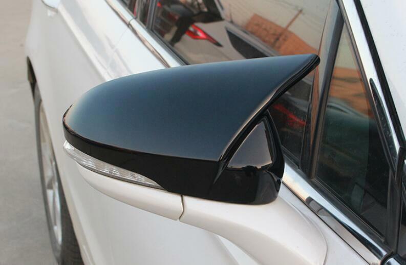 for Ford Mondeo/Fusion 13-20 Gloss Black OX Horns Rear View Mirror Cover Trim 2P