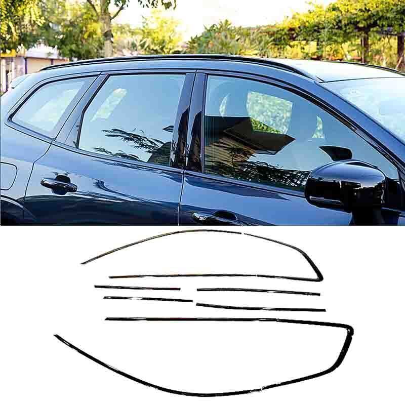 for Volvo XC60 2018-2023 Gloss black Steel Window Frame Strip Cover Trim Set 10x