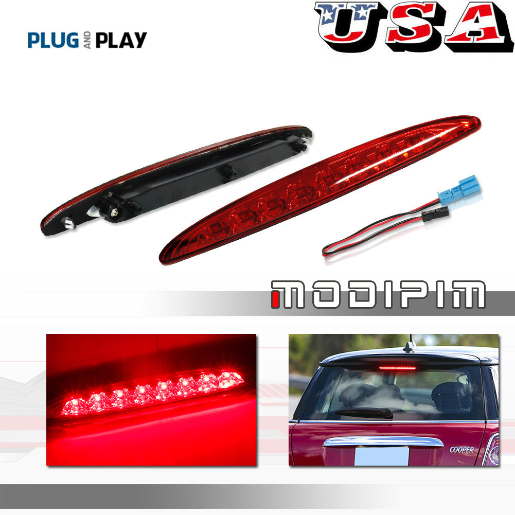 Fit for Mini Cooper R50 R53 02-06 Red Lens LED Rear Third Brake Light- v