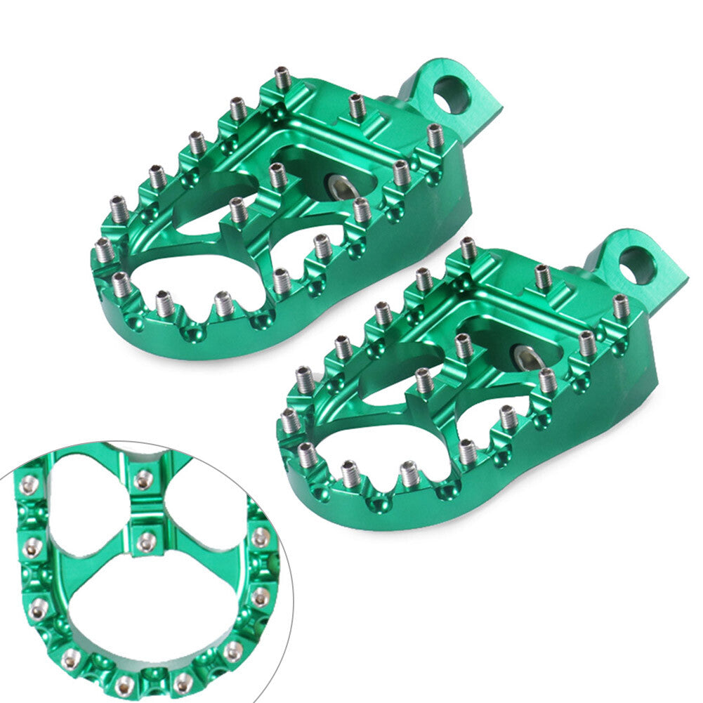 CNC Foot Pegs Pedal Wide MX Style Footrest for Harley Sportster Softail Green