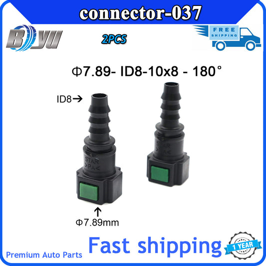 7.89 mm 7.89 ID8 10x8 quick connector for fuel line fittings 180 degrees 2pcs 5/16- v
