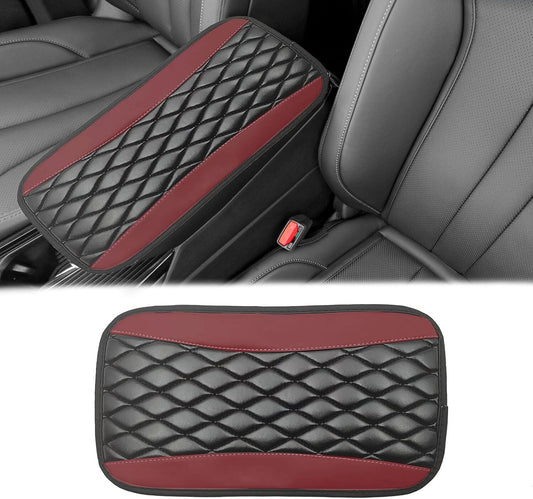 1Universal Car Accessory Armrest Cover Center Console Box Pad Protector Burgundy