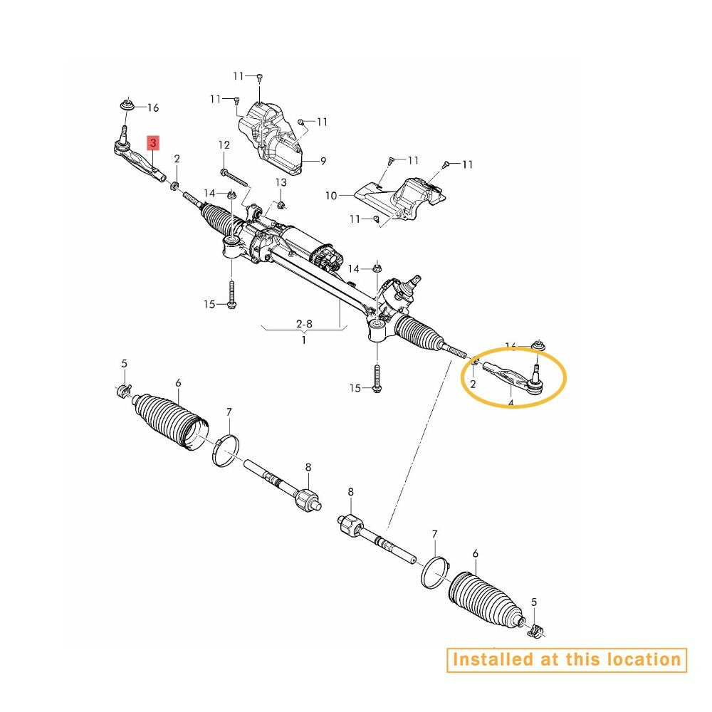 for Bentley Flying Spur, GT, for Porsche for Panamera , Outer Tie Stick Ball Joint (L)