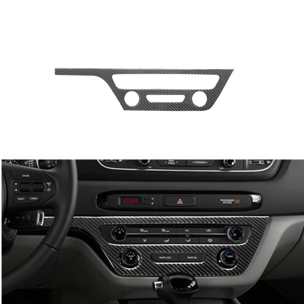 for Corolla 2020 - 2023 Carbon Fiber Dashboard AC L&R Air Outlet Vent Trim- v