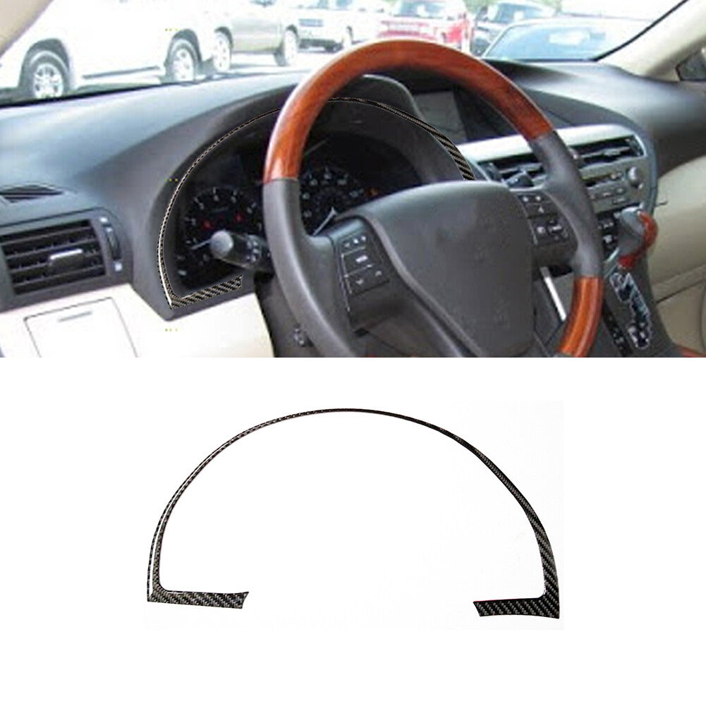 2PCS Carbon Fiber Interior Overhead Light Control Cover Trim For FX4 v