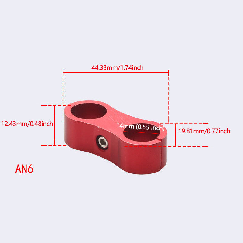4-8Pcs AN6 Hose Separator Clamp Fitting Connector Oil Fuel Hose Line Adapter Q