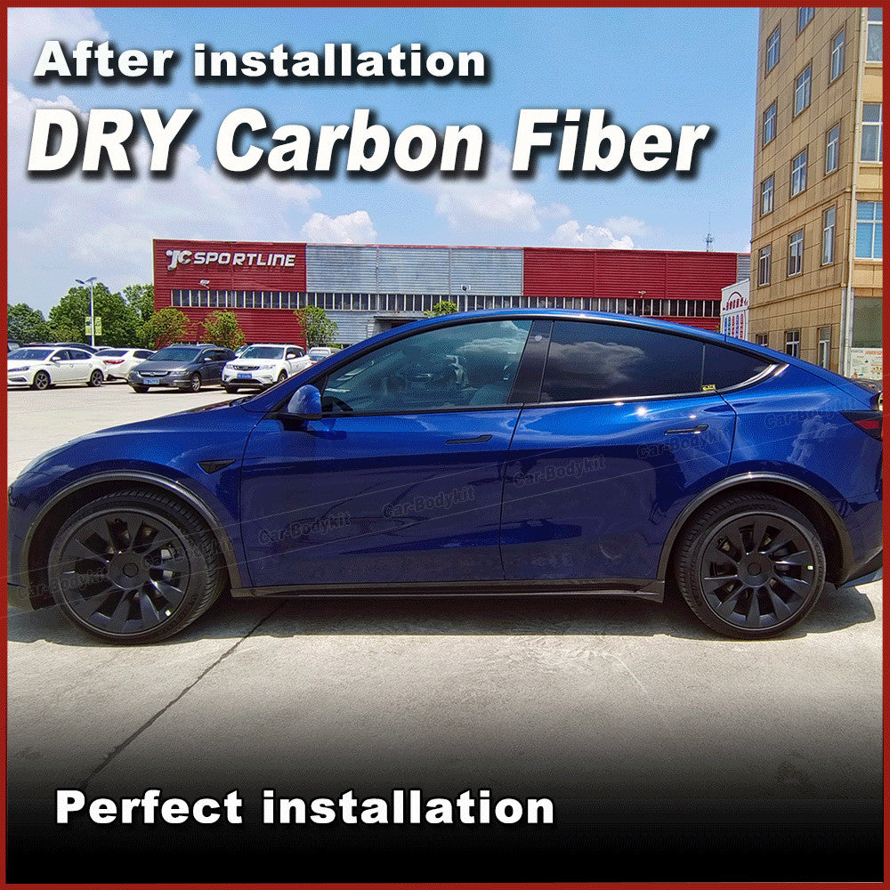 Fit for Tesla for Model Y 2019-21 DRY Carbon Fender Flare Kit Wheel Arch Cover Trim