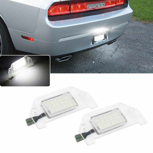 1 pair of 18 SMD white LED license plate lights for Dodge Charger for Challenger Avenger Q
