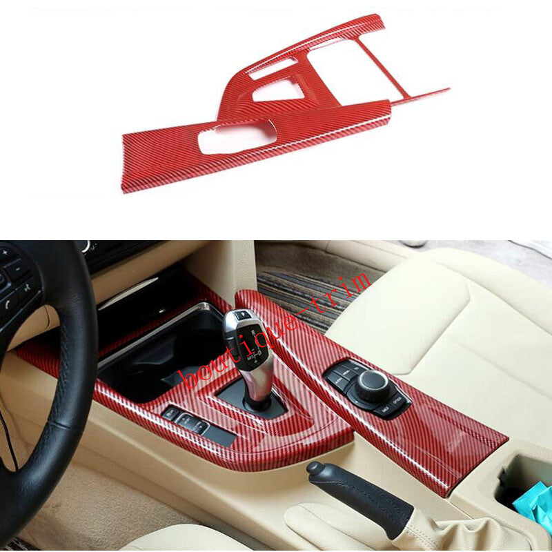 ABS RED Carbon Center Console Gear Shift Cover For 3 4 F30 GT 13-19 n