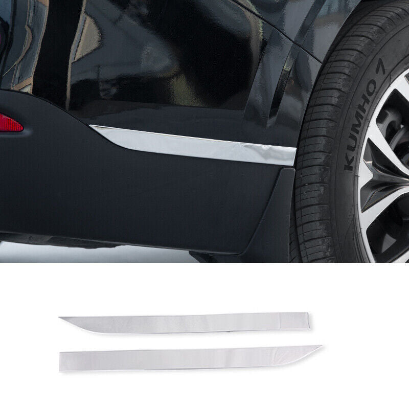 for Kia Carnival 22-23 silver steel Rear Bumper Corner Anti-rub Lip Cover Trim n