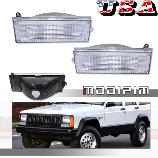 For 84-96 for Jeep Cherokee and 86-92 Comanche front signal corner parking light lens - v