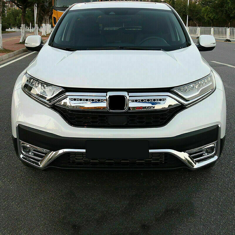 2P for Honda CR-V CRV 2020-2022 Chrome Front Bumper Grille Mesh Molding Cap Trim