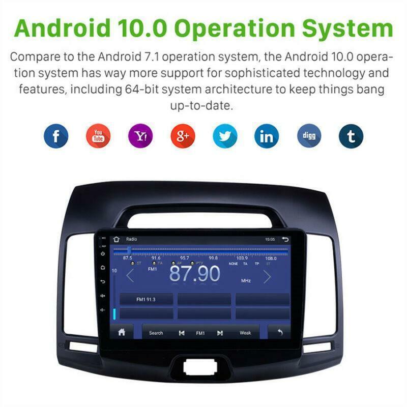 9 Android 10.0 Stereo Radio GPS Player Navigation for Hyundai for Elantra 2007-2011