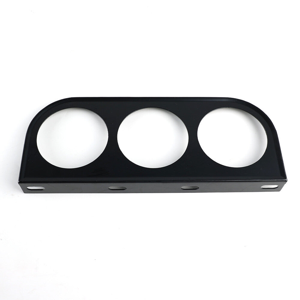 52mm 2-inch Three-Hole Instrument Panel Mount Bracket for Automotive Instrument Panels - Black Q