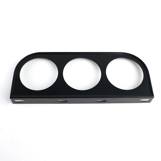 52mm 2-inch Three-Hole Instrument Panel Mount Bracket for Automotive Instrument Panels - Black Q