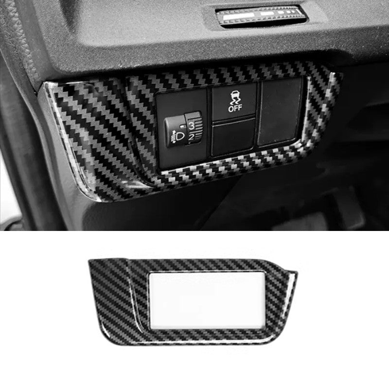 Fit for Honda CRV CR-V 2023 2024 Carbon Fiber Headlight Switch Frame Trim 1pcs v