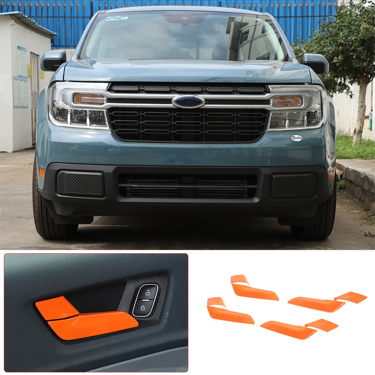 ABS glossy black front grille trim cover for Mitsubishi Outlander 23-24