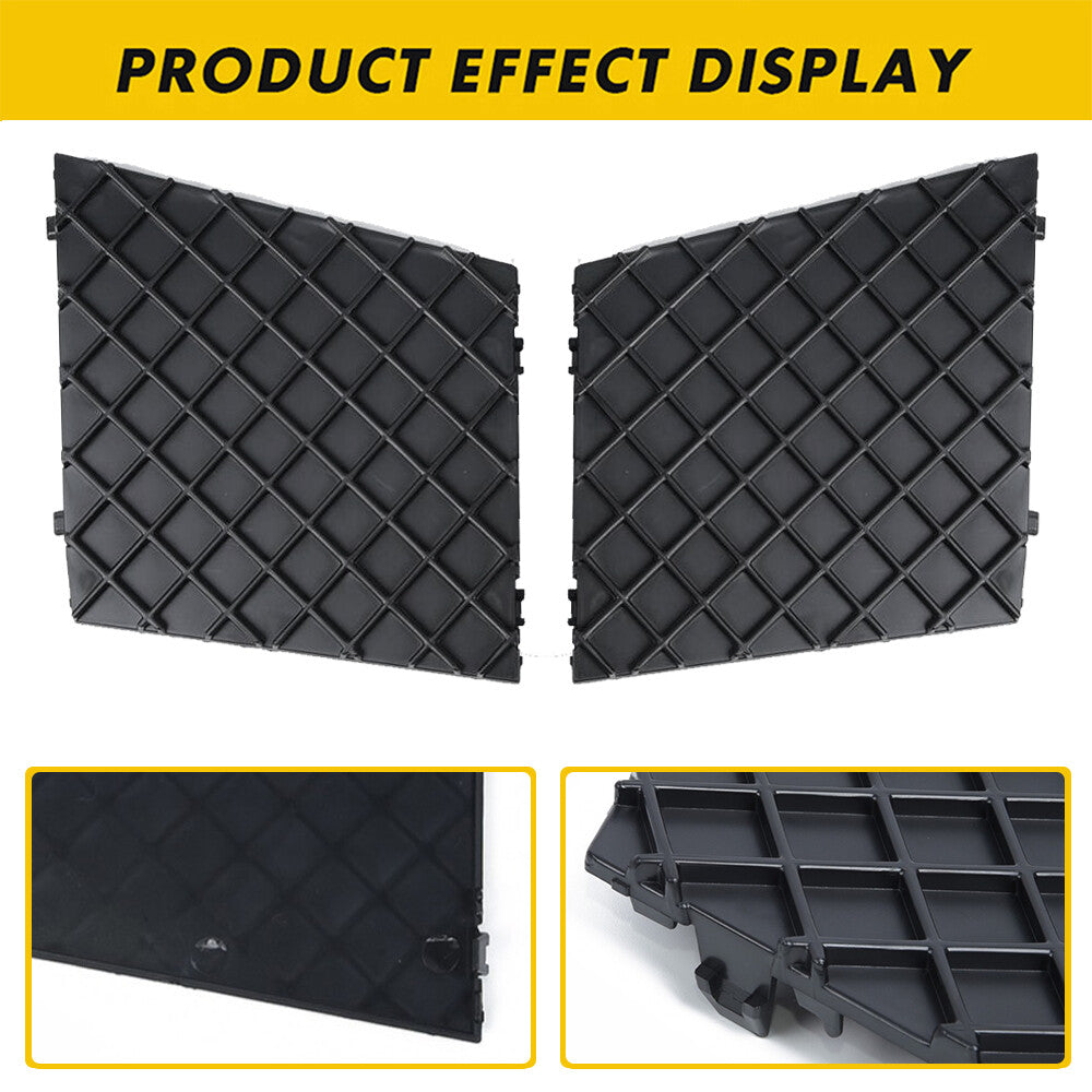 2-Piece Set for E60 E61 M Sport Grille Front Bumper Cover Under-Mesh Grille Trim n